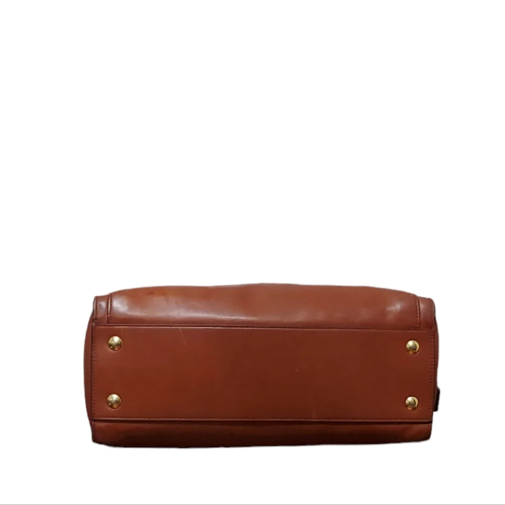 Coach Legacy Chelsea Turnlock Saddle Brown Distressed Leather Shoulder Satchel_7